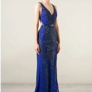 NWT ROBERTO CAVALLI MARINE BLUE GOWN